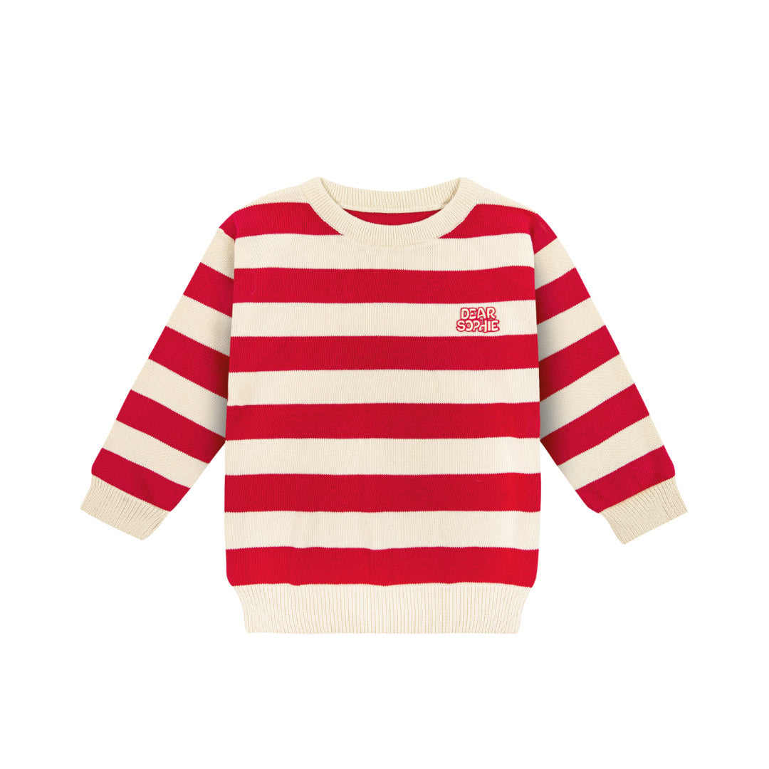 Dear Sophie Red Stripes Sweater